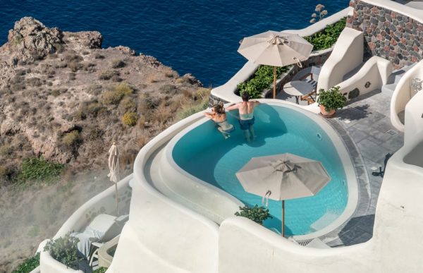 Piscina privada en Santorini